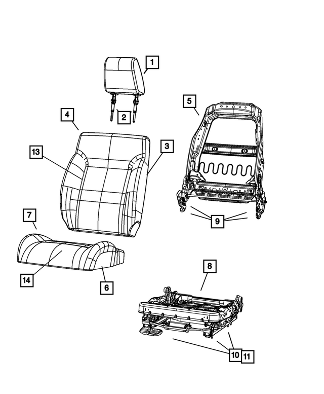 1DS91BD5AA - Interior Trim: Headrest Sleeve for Mopar Image image