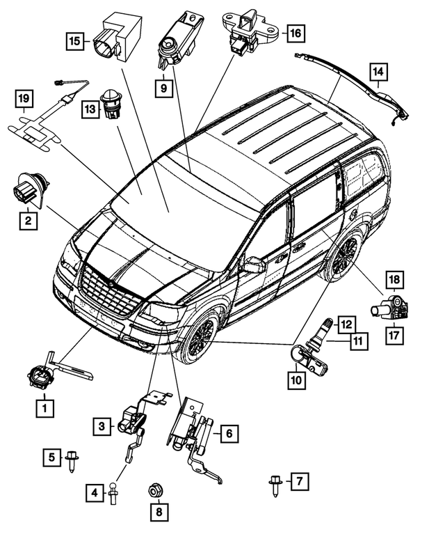 6507893AA - Electrical: Special Head Screw for Mopar Image image