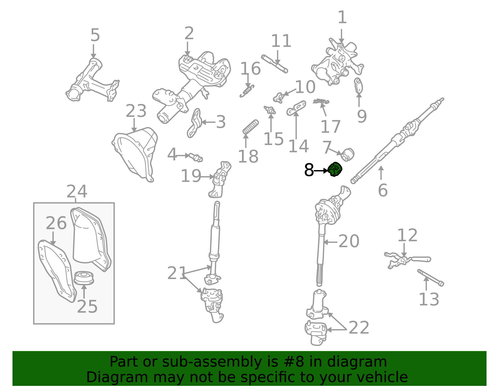 1987-1998 Toyota Main-Shaft Lower Bushing 45273-16010 | Toyota