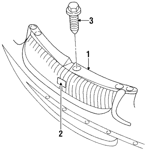Grille & Components for 1996 Chrysler Cirrus #0