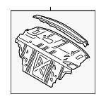 41347204092 - Body: Partition Panel for BMW: 740i, 740Ld xDrive, 740Li, 740Li xDrive, 750i, 750i xDrive, 750Li, 750Li xDrive, 760Li, ActiveHybrid 7 Image