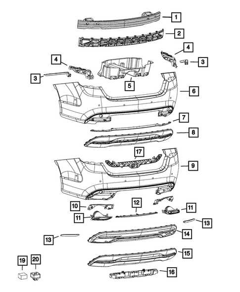 Rear Bumper and Fascia for 2015 Chrysler 200 #0