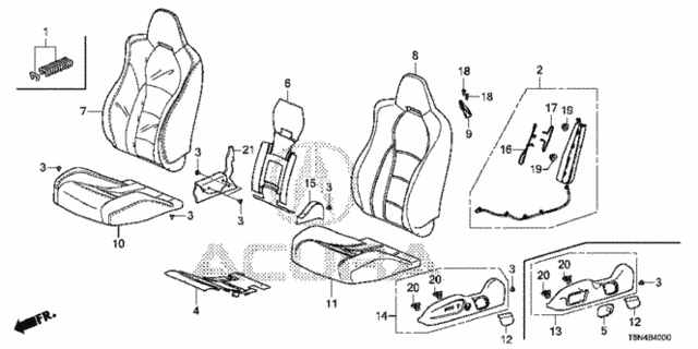 Seat (L.) for 2017 Acura NSX #0
