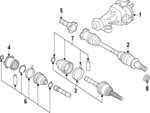 3960030P00 - : Axle Assembly for Nissan: 300ZX Image