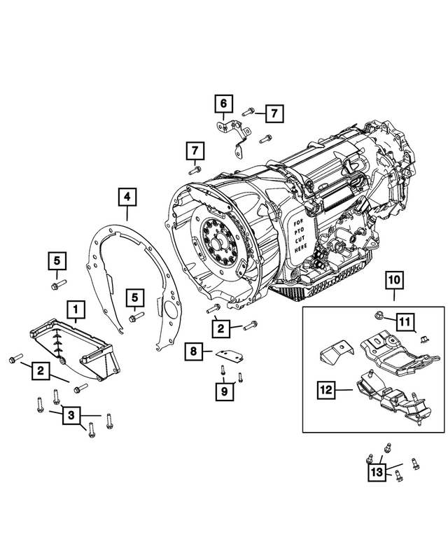 « 68643812AA –  : Monture De Transmission Isolateur pour Mopar Image »