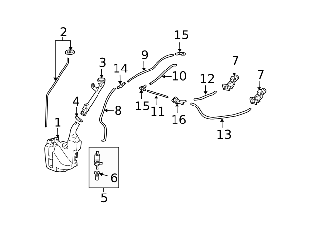 76810TK4A11 - Body: Washer Nozzle for Acura Image