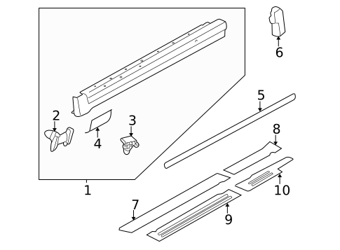 Exterior Trim - Pillars for 2002 Volkswagen Passat #1