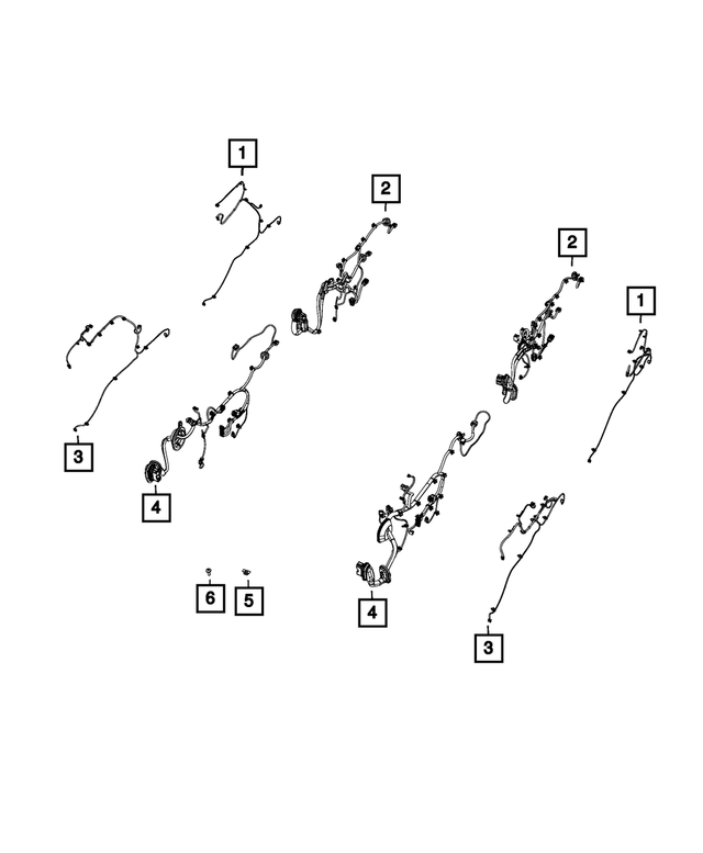 68310302AD - Electrical: Front Door Wiring, Right for Mopar Image