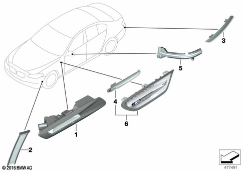 Turn Signals Front / Side for 2014 BMW 528i #0