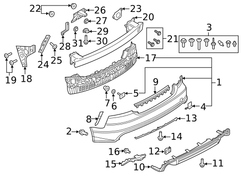 Bumper & Components - Rear for 2016 Audi A7 Quattro #1