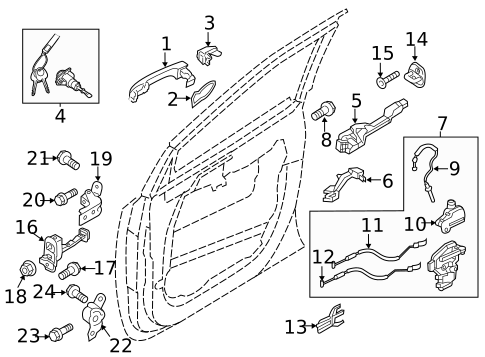 thumbnail image 2 of Front Right Door Handle For 2015-2021 Kia Sedona – Paint To Match, AM Autoparts 2 of 4