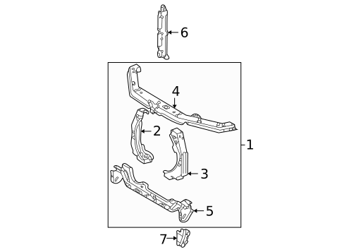 Radiator Support for 2001 Toyota Avalon #0