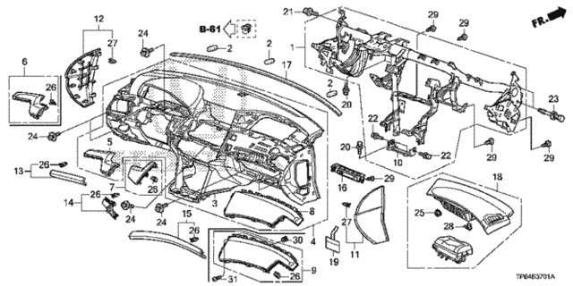 Instrument Panel (2) for 2013 Honda Crosstour #0