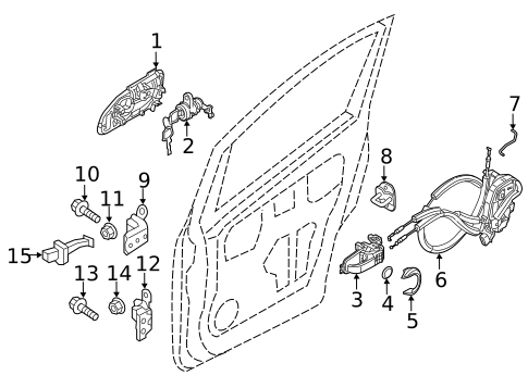 Lock & Hardware for 2019 Nissan NV200 #1