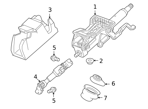 Steering Column Assembly for 2014 Chevrolet Cruze #0
