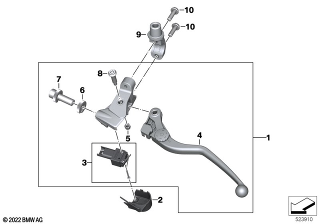 32725A7C267 - : Clutch Control Assembly   for BMW-Motorrad Image