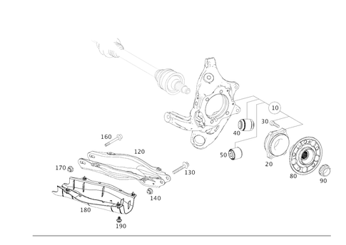 Rear Axle Mount for 2023 Mercedes-Benz CLS450 #0