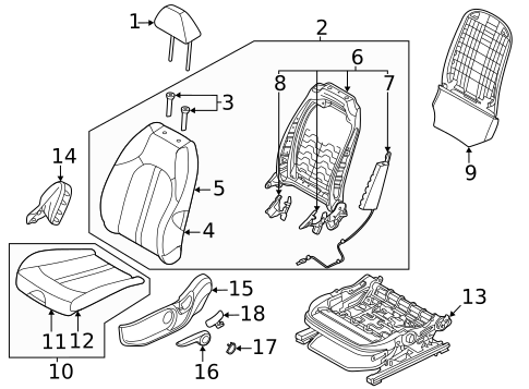 Driver Seat Components for 2023 Hyundai Sonata #0