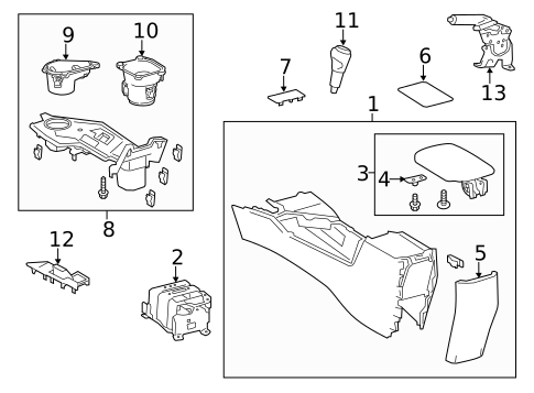 Console for 2016 Toyota RAV4 #0