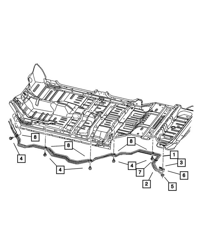 5135987AA - Air Conditioning &amp; Heater: Heater Core Tube, Return for Mopar Image image