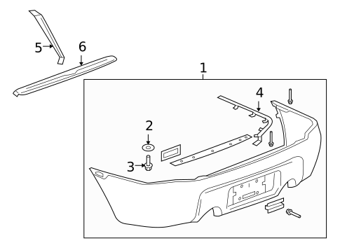 Bumper & Components - Rear for 2005 Chevrolet SSR #0