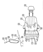 UE891L5AB - Interior Trim: Quad Seat Cushion, Left for Mopar Image