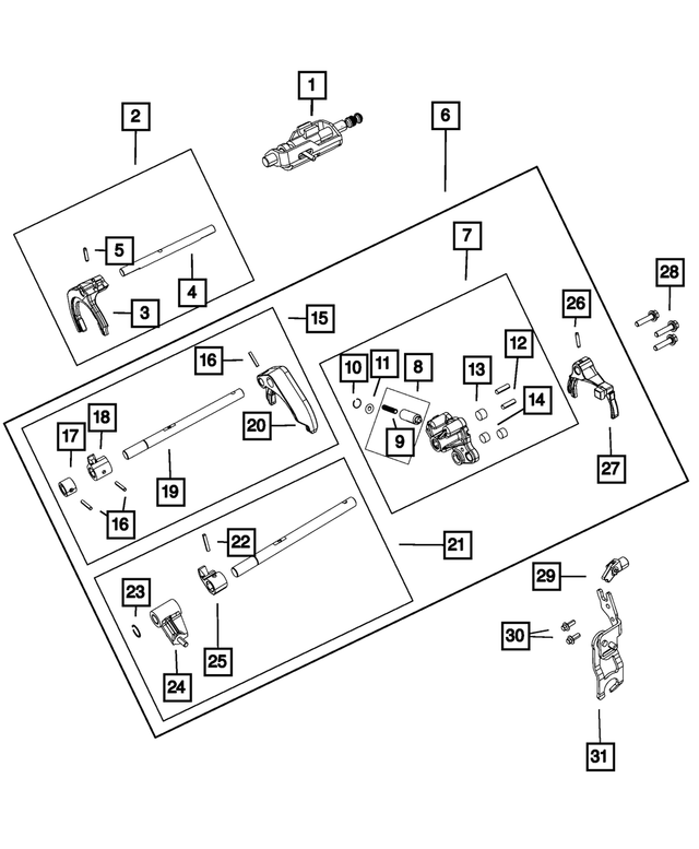 4761176 - T355; 5-Speed; Manual Transaxle: First And Second Shift Rail for Mopar Image image