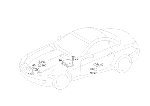 Belt Locking Retractor, Airbag and Sidebag for 2010 Mercedes-Benz SLK300 #0