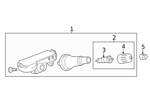 Tire Pressure Monitor Components for 2016 Cadillac CTS #1