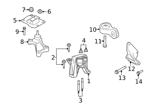 Engine & Trans Mounting for 2011 Ford Focus #0