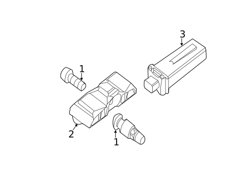 Tire Pressure Monitor Components for 2013 BMW 535i GT xDrive #0