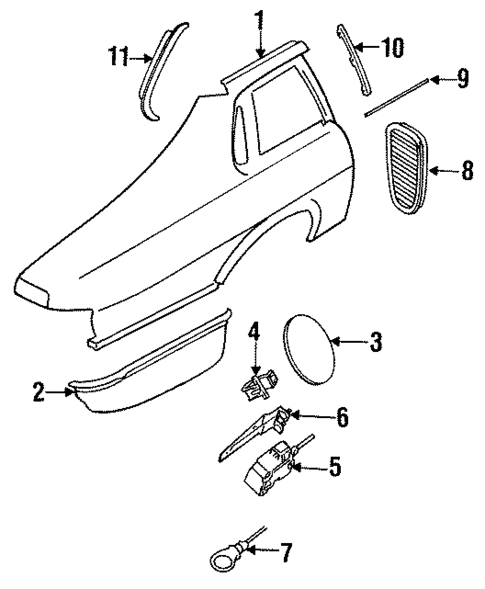 Quarter Panel for 1995 Jaguar XJS #0