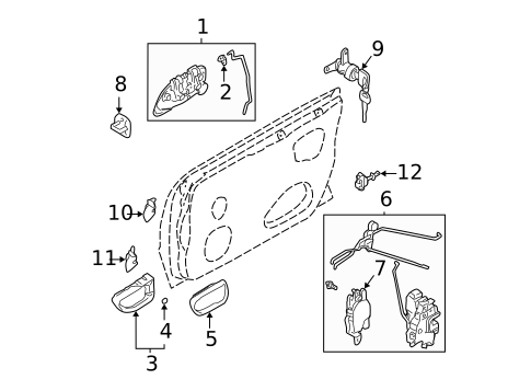 Lock & Hardware for 2004 Subaru Outback #1