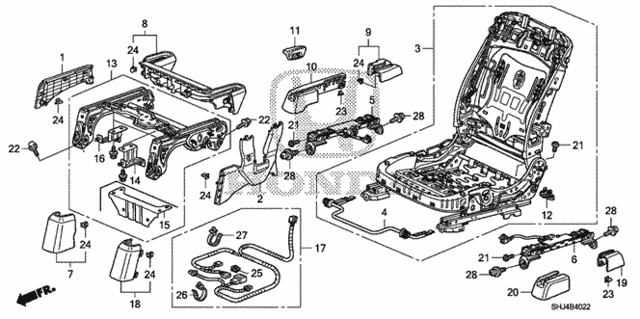 Front Seat Components (R.) ('08-) (1) for 2010 Honda Odyssey #0