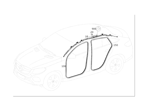 Head Side Air Bag, Door Edge Guard for 2017 Mercedes-Benz GLE43 AMG #0