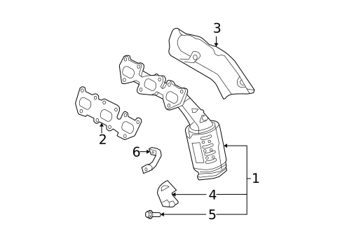 Exhaust Manifold for 2008 Kia Sorento #0