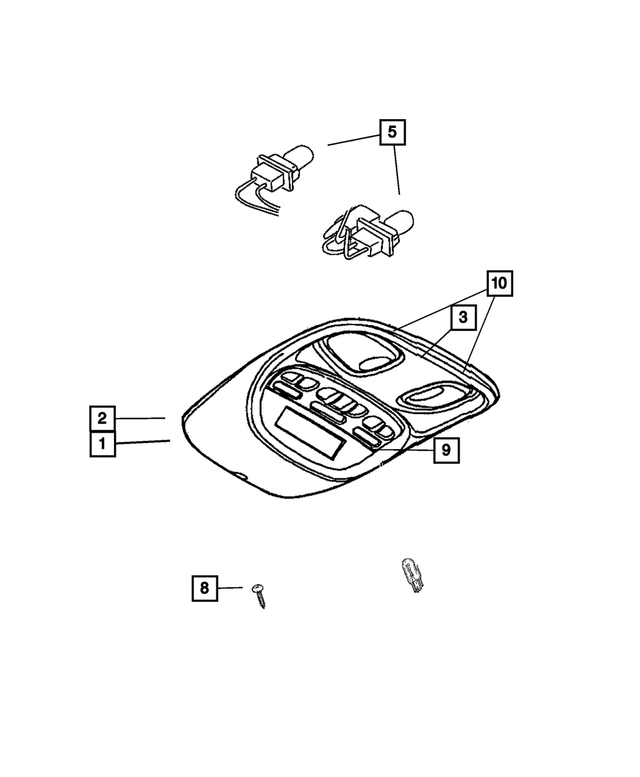 5134570AA - Electrical: Courtesy Lamp Lens, Right for Mopar Image image