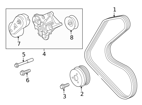 Belts & Pulleys for 2025 Land Rover Defender 130 #0