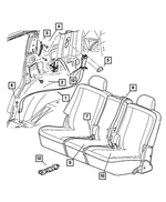 6105133AA - Interior Trim: Seat Belt Bolt for Chrysler: Aspen | Dodge: Durango, Nitro | Jeep: Liberty Image