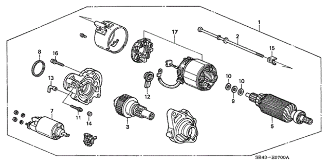 Starter Motor (Mitsuba) (1) for 1993 Honda Civic #0