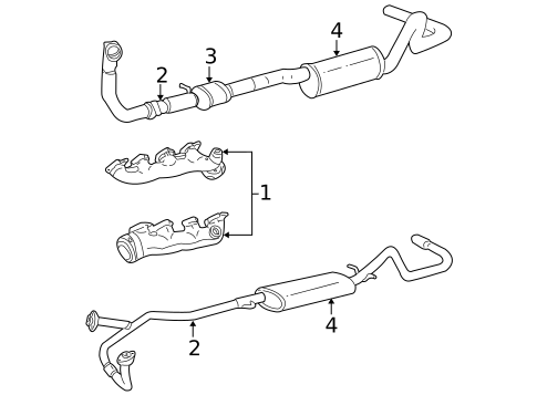 Exhaust Components for 1996 Ford E-350 Econoline #0