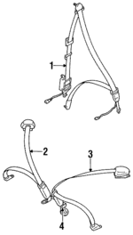 7000B366 - Electrical: Seat Belt Assembly for Mitsubishi: 3000GT Image