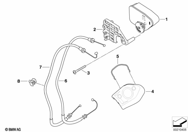 18307717858 - : Bowden Cable Control for BMW-Motorrad Image