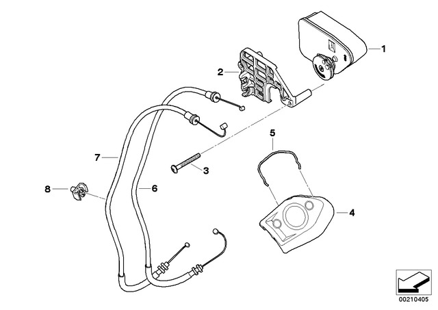 18307716873 - : Bowden Cable Return for BMW-Motorrad Image