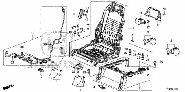 Front Seat Components (R.) (1) for 2019 Honda Odyssey #0