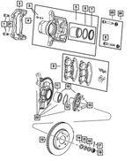 68032697AA - : Disc Brake Caliper Adapter, Left for Mopar Image