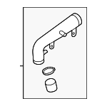 1K0129654BE - Engine: Intake Hose for Volkswagen: Beetle, CC, Eos, GTI, Jetta, Passat, Rabbit, Tiguan, Tiguan Limited Image