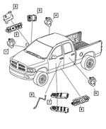 5029753AC - : Window And Door Lock Switch for Dodge: Ram 1500, Ram 2500, Ram 3500 Image