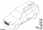 51135B98AE9 - : Roof Rail, Silver, Satin-Finish, Left for BMW Image