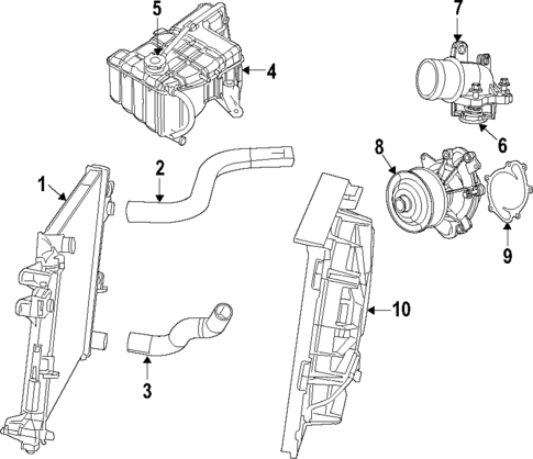 Radiator & Components for 2008 Jeep Grand Cherokee #1